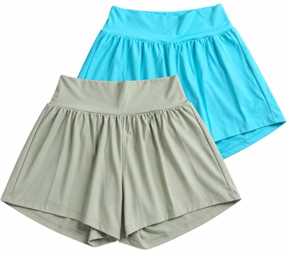 Lot Of 2 Halara Blue Green Shorts Size Large Long